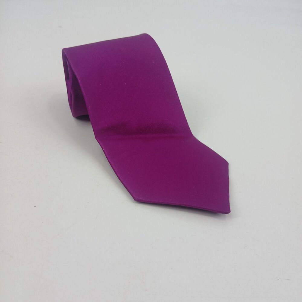 Jones New York Men's Purple Silk blend Neck Tie Classic Solid Pattern